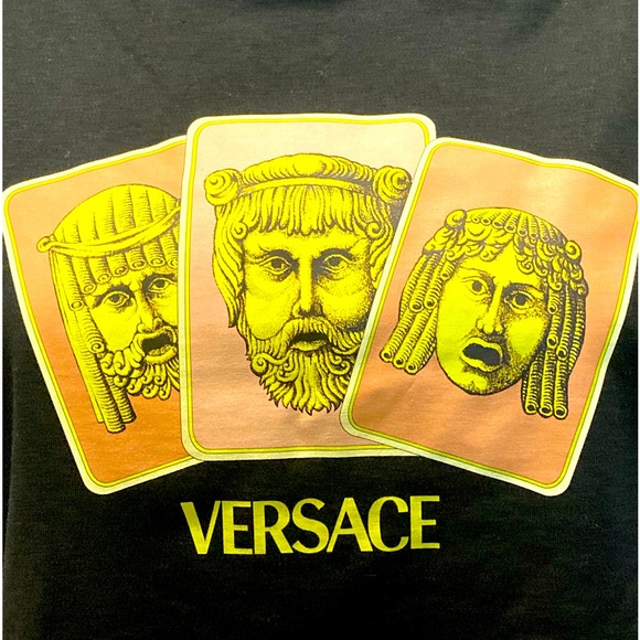 NWT Versace Black Face Cards T-Shirt - Sz XL - Picture 5 of 10